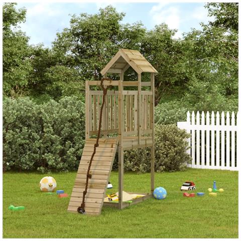 Casetta con Arrampicata in Legno di Pino Impregnato - Foto 2