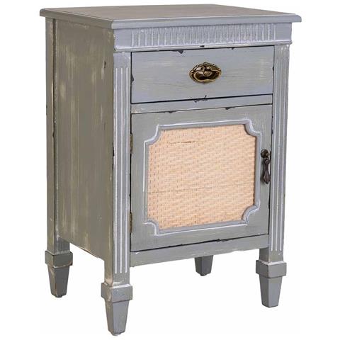 Tavolino In Legno Laccato Blu Con Griglia 46x36x68h Cm - Foto 1