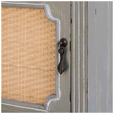 Tavolino In Legno Laccato Blu Con Griglia 46x36x68h Cm - Foto 8