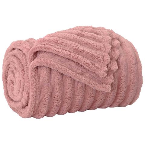 Coperta Rosa 270 x 240 cm Panno - Foto 1