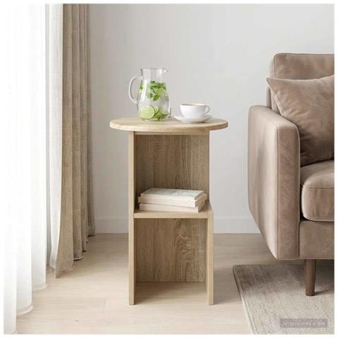 Tavolo laterale Rovere Sonoma Ø 39,5 x 55 cm - Foto 2