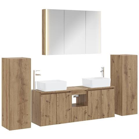Set di mobili per il bagno 6 pcs Rovere Artigianale - Foto 1
