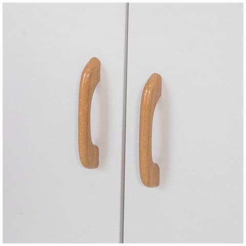 Mobile Microonde Credenza Cucina Con Route, mdf E Pb Di Legno, fsb12-w, it - Foto 7