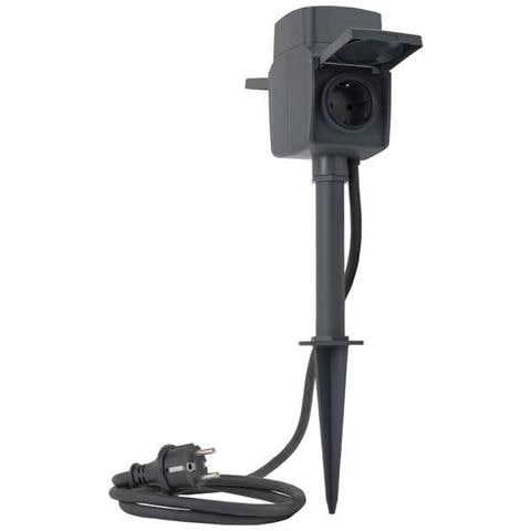 REV Außen-Steckdose m Erdspieß Doppio - Foto 1