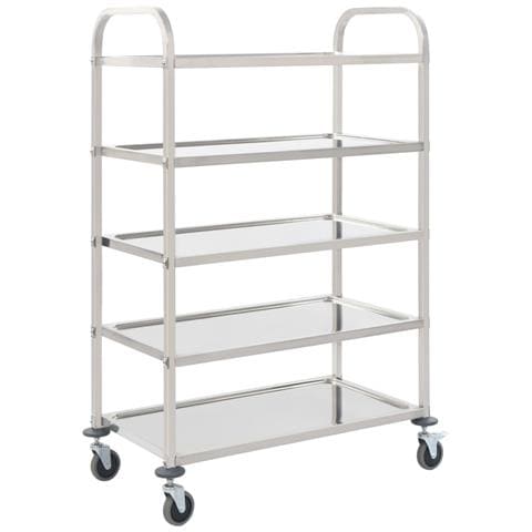 Carrello Da Cucina A 5 Livelli 107x55x147 Cm In Acciaio Inox - Foto 1