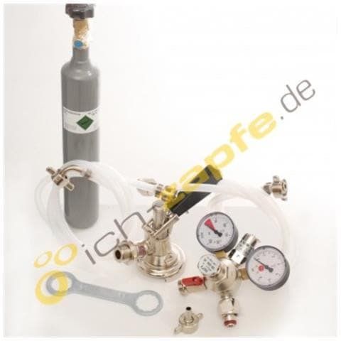 Pacchetto Accessori 1 Con Raccordo A Cestello, Tubo Per Birra Da 10 Mm E 0,5 Kg Bombola Co2 - Foto 1