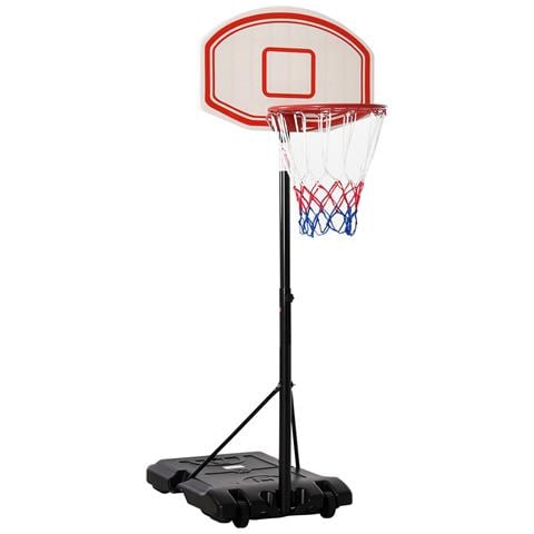 Canestro Basket Altezza Regolabile 5 Livelli 175-215cm, Struttura Metallo E Base Riempibile Con Ruote, Tabellone Pe - Foto 1