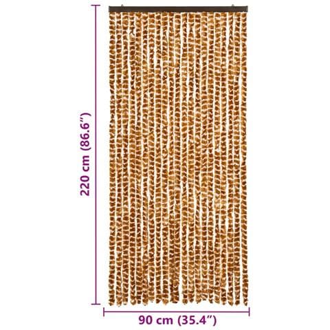 Zanzariera Ocra e Bianco 90x220 cm Ciniglia - Foto 2