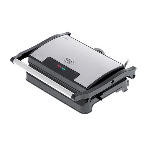Electric Grill Ad 3052 Tavolo, 1200 W, Acciaio Inossidabile, Piastre Grill Antiaderenti - Foto 1