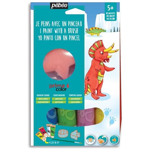 Kit Di Guazzo Creativo - Dinosauri - 4 X 20 Ml - Foto 1