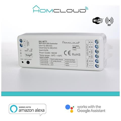 Controller Intellig. Wi-fi+rf Gestione Domotica Strisce Led Monocolore-homcloud - Foto 1