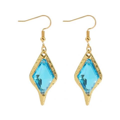 Orecchini Con Pendente Oro E Gemma Azzurra Del Capitano - Pidak Shop - Foto 1