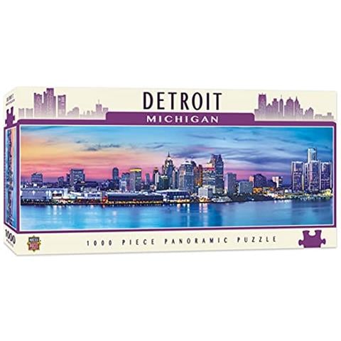 Collezione Di 1000 Puzzle Cityscape Panoramics - Puzzle Panoramico Di Detroit Da 1000 Pezzi - Foto 1