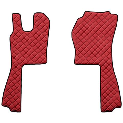Coppia Tappeti In Skeentex - Rosso - Compatibile Per Scania G Serie 5 (03/04>08/09) Automatico - Scania G Serie 6 (09/09>08/13) Automatico - Scania G Serie 6 - Streamline (09/13>12/17) Automatico - Foto 1