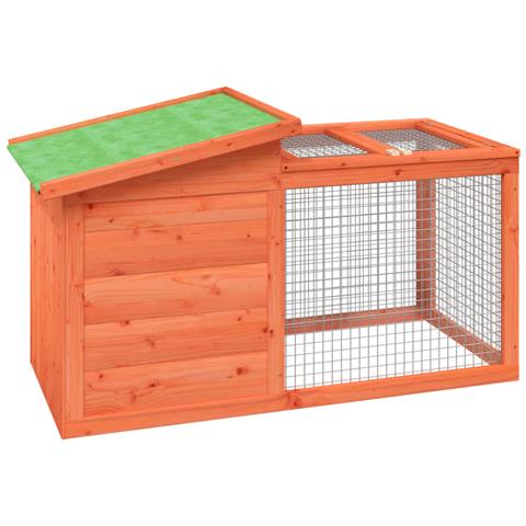 Conigliera Marrone 100,5x54x55 Cm In Legno Massello Di Pino - Foto 1