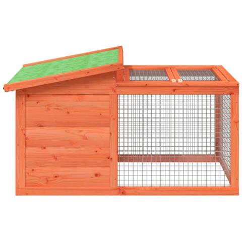 Conigliera Marrone 100,5x54x55 Cm In Legno Massello Di Pino - Foto 2