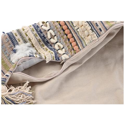 Fodera Per Cuscino Dkd Home Decor Multicolore Frange 50 X 1 X 50 Cm - Foto 3