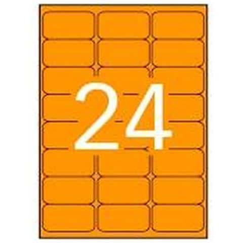 Adesivi /etichette Apli 64 X 33,9 Mm Arancio A4 20 Foglie - Foto 2