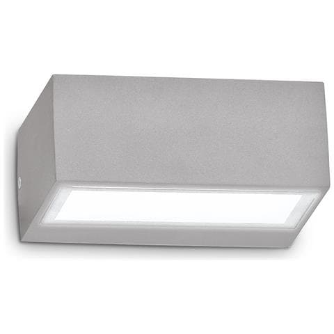Applique Da Parete Contemporaneo Twin Alluminio Grigio 1 Luce G9 28w Ip44 - Foto 1