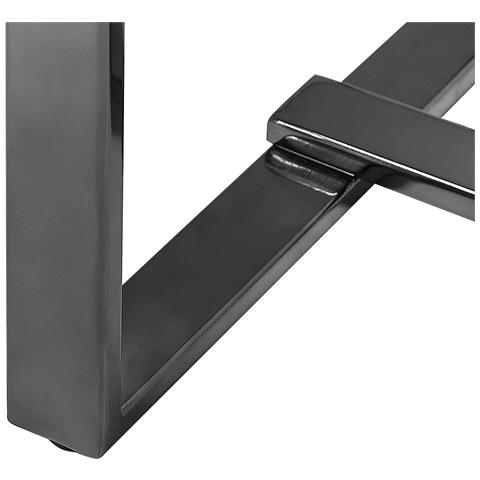 Tavolino Consolle Plano Vetro Temperato Marmo Bianco - Foto 2