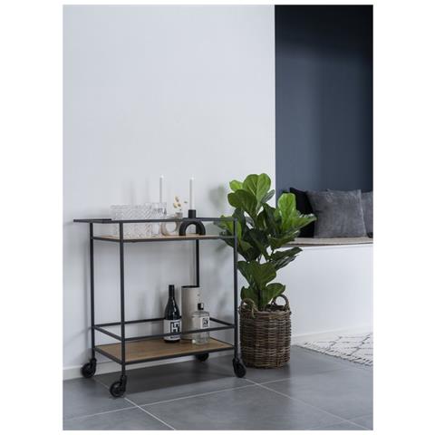 Carrello Vita - Marrone - Metallo - 68x40x79 Cm - Foto 2