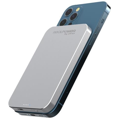 PB-5000 Mag Polimeri di litio (LiPo) 5000 mAh Carica wireless Argento - Foto 1