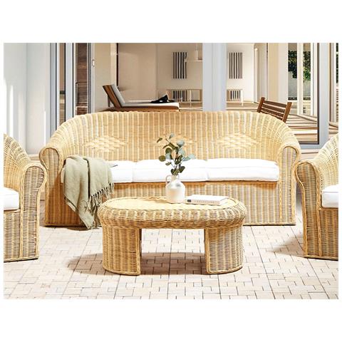 Divano 3 Posti Livadeia Rattan Naturale - Foto 7