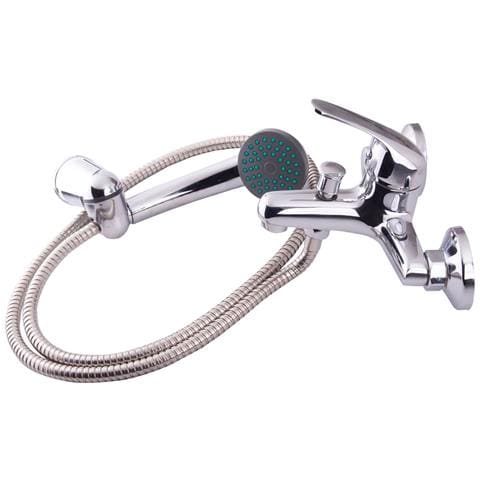 Miscelatore In Ottone Cromato Per Vasca A Muro Con Doccetta Brixo - Foto 2