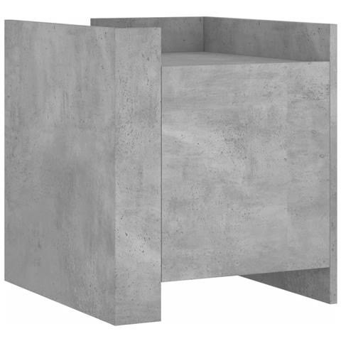 Comodino Grigio Cemento 45x50x50 Cm In Truciolato - Foto 2