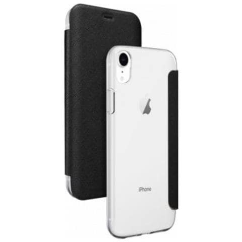 Custodia Per Iphone 11 Funzione Stand Con Portacarte Integrato, Nero Transparente - Foto 1
