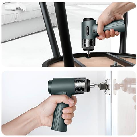 Avvitatore Elettrico A Pistola Con Luce Led Set Di Strumenti 36 In 1, Nero - Foto 5