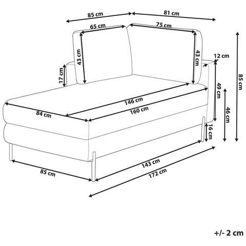 Chaise Longue Versione Destra Rebais Pelle Sintetica Verde - Foto 8