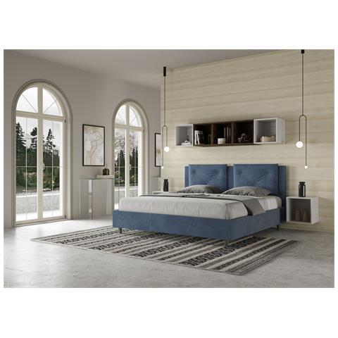 Letto Appia 190x190 Rete E Contenitore Blu - Foto 2