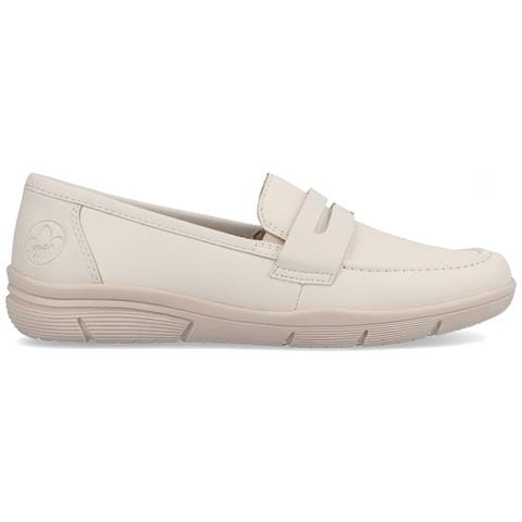 Beige Casual Closed Loafers Mocassino Pelle Scarpe Donna Beige Eu 39, L7455-60 - Foto 1