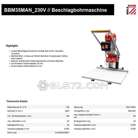 Trapano Bbm35man_230v Holzmann - Foto 6