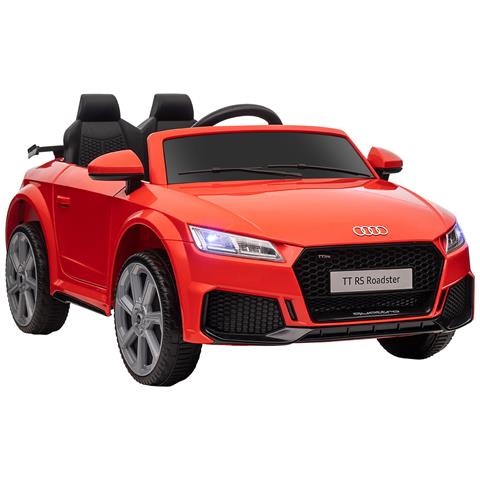 Macchina Elettrica per Bambini 3-5 Anni Licenza AUDI TT con Telecomando e Fari LED, 102x60x44 cm, Rosso - Foto 1