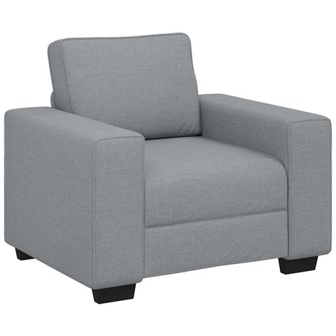 Poltrona Grigio Chiaro 60 cm in Tessuto - Foto 1