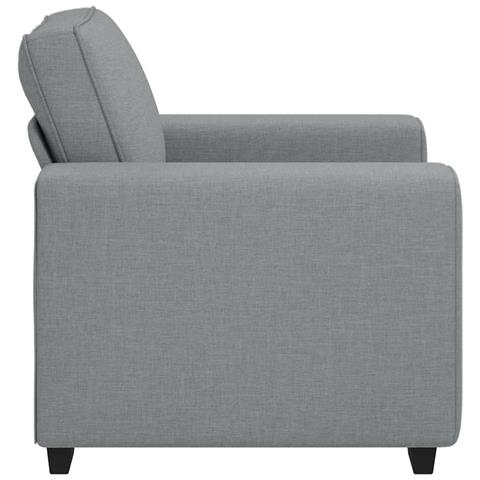 Poltrona Grigio Chiaro 60 cm in Tessuto - Foto 9