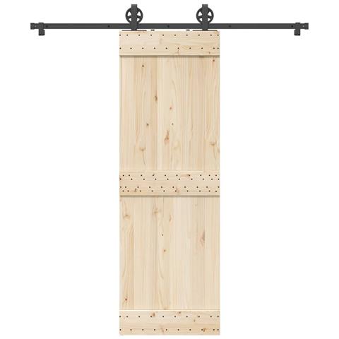 Kit Di Binari Per Porte Scorrevoli 183 Cm Acciaio Nero - Foto 1