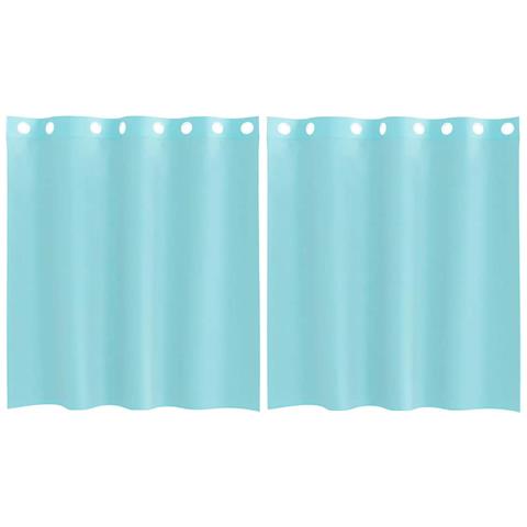 Tende In Voile Con Occhielli 2 Pz Turchese - Foto 2