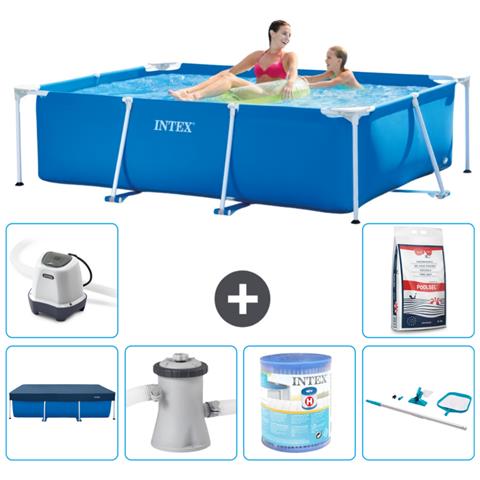 Piscina Fuori Terra - Rettangolo - 220x150x60 Cm - Blu - Include Accessori Coordinati A26 - Foto 1