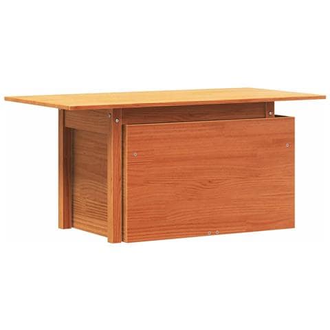 Tavolo Da Giardino Marrone Cera 100x50x75cm Legno Massello Pino - Foto 1