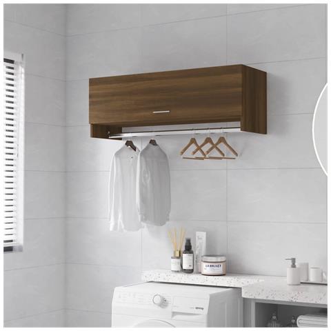 Armadio Rovere Marrone 100x32,5x35 Cm In Legno Ingegnerizzato - Foto 8