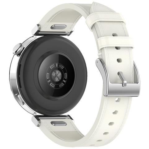 Cinturino In Pelle Premium Per Orologi Huawei E Honor White 18 Mm - Foto 2