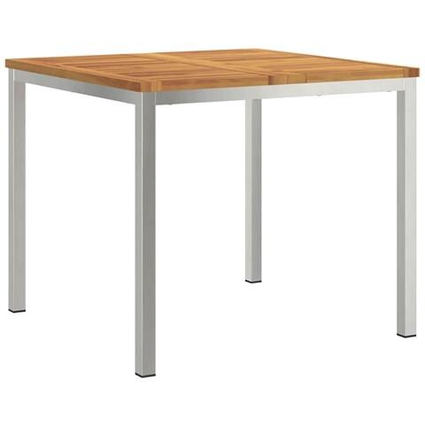 Tavolo da pranzo all'aperto 90x90x74,5 cm in legno massello di acacia - Foto 1
