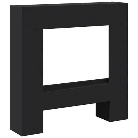 Cornice per Camino Nera 81x18x82 cm in Truciolato - Foto 1