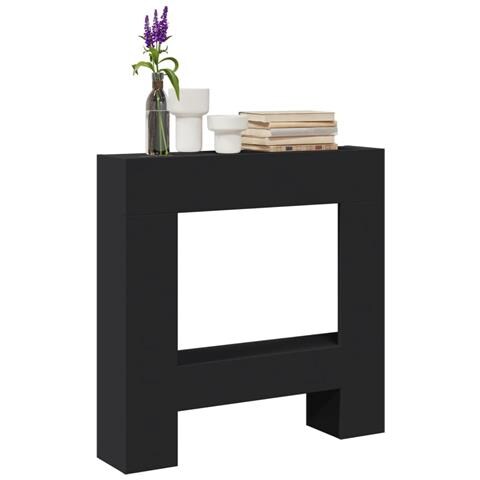 Cornice per Camino Nera 81x18x82 cm in Truciolato - Foto 2