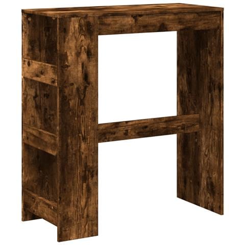 Tavolo Bar con Rastrelliera Rovere 90x40x103,5 cm Multistrato - Foto 1