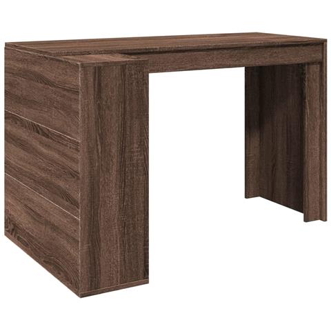 Lusso Casadino -  Scrivania Rovere Marrone 123,5x73,5x75 Cm In Legno Multistrato - Foto 1
