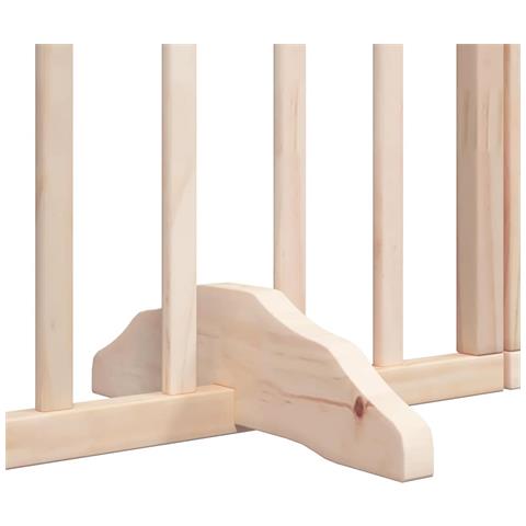 Cancello per Cani Pieghevole 6 Pannelli 300 cm Legno di Pioppo - Foto 10